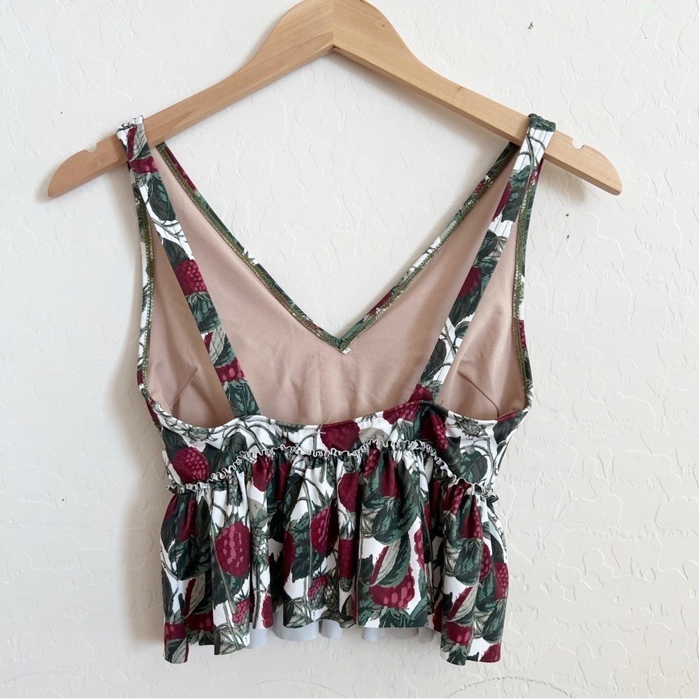 Kortni Jeane Raspberry Peplum Swim Top - Picture 2 of 5